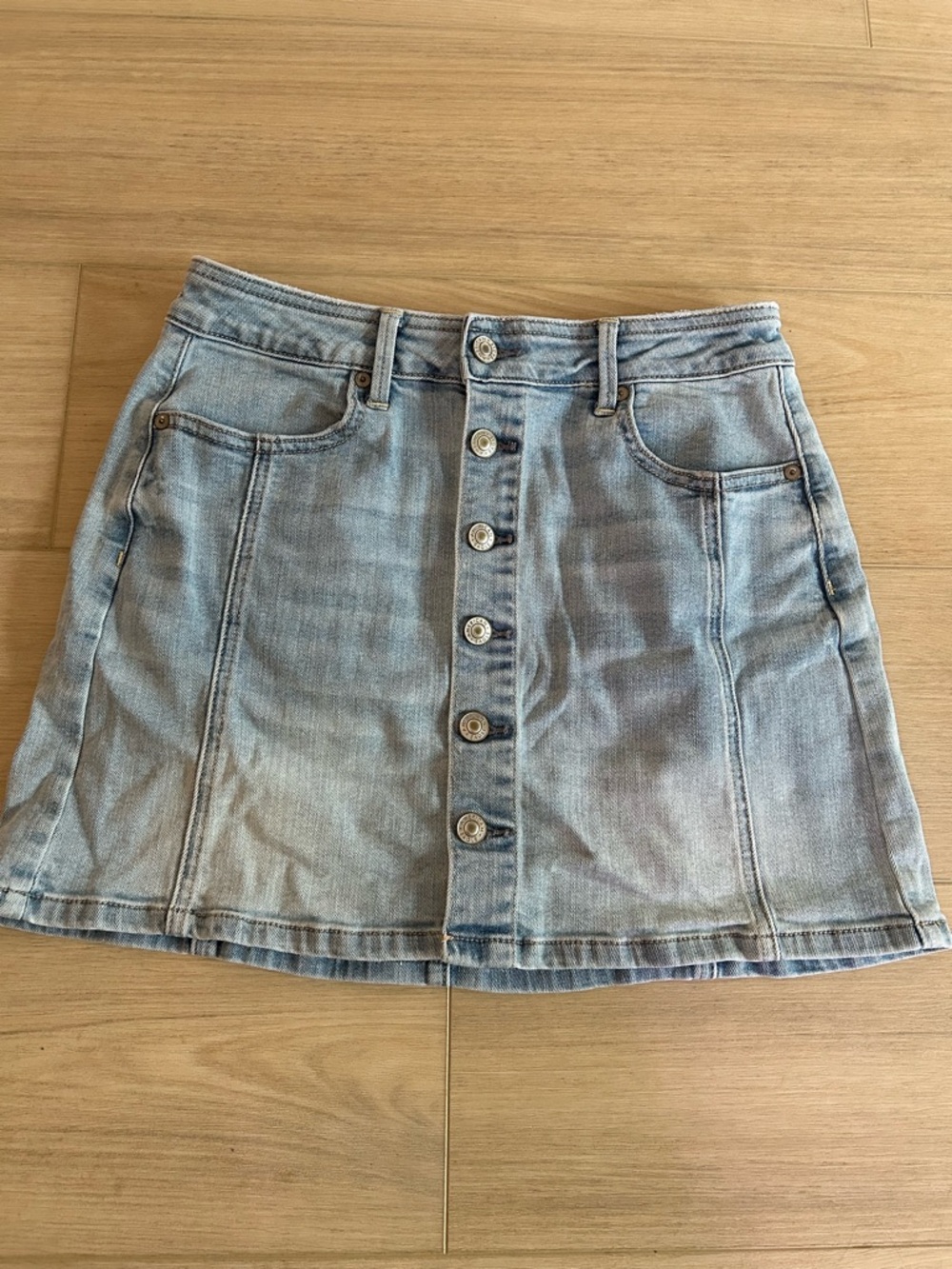 American Eagle Hi-Rise A-Line Denim Skirt